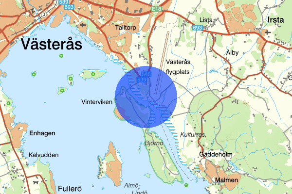 Hässlö 05 juli 00:44, Arbetsplatsolycka, Västerås