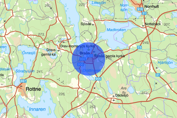 Braås 05 juli 10:10, Trafikolycka, Växjö