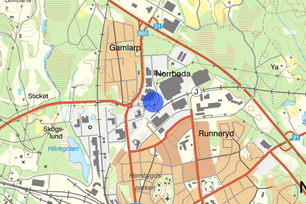 Tryckerigatan 07 juli 10:50, Arbetsplatsolycka, Nässjö