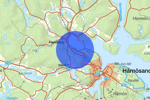 Saltvik 10 juli 11:46, Arbetsplatsolycka, Härnösand