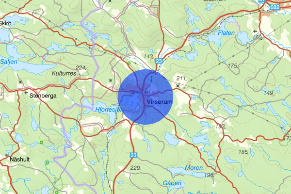 Virserum 10 juli 23:13, Trafikolycka, Hultsfred