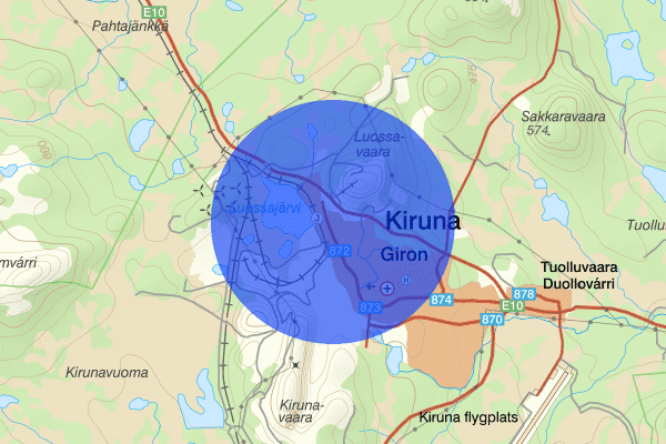 Luossavaara 11 juli 05:03, Skadegörelse, Kiruna