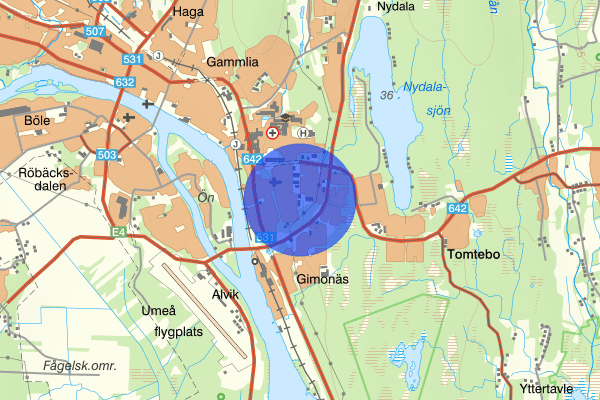 Ålidhem 11 juli 10:55, Brand, Umeå