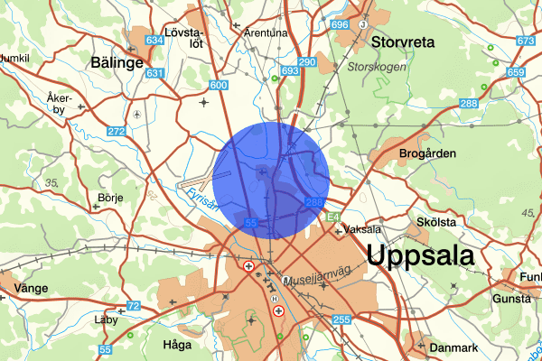 Gamla Uppsala 11 juli 16:30, Arbetsplatsolycka, Uppsala