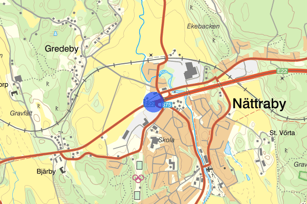 Nättraby E22 13 juli 05:03, Skadegörelse, Karlskrona