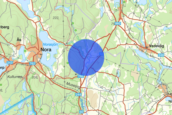 Järle kvarn 13 juli 11:23, Trafikolycka, Nora