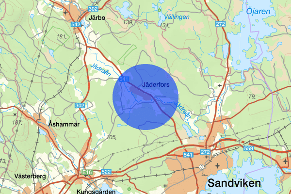 Jäderfors 18 juli 07:59, Trafikolycka, personskada, Sandviken