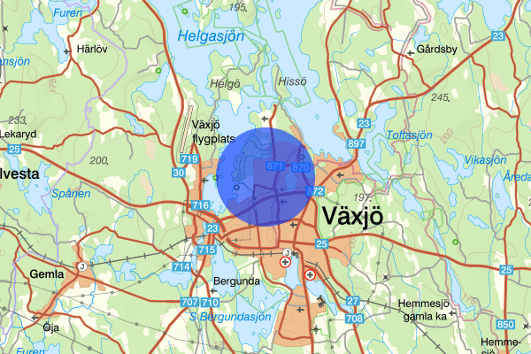 Hovshaga 18 juli 13:51, Försvunnen person, Växjö