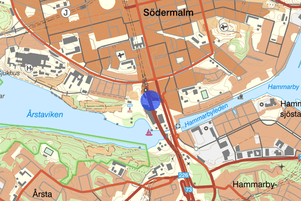 Johanneshovsbron 19 juli 17:28, Kontroll person/fordon, Stockholm