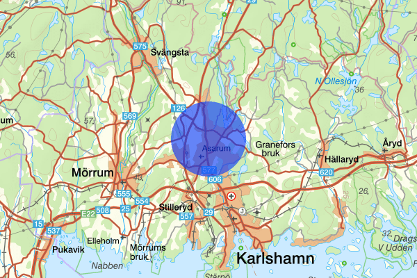 Tostarp 22 juli 07:15, Brand, Karlshamn