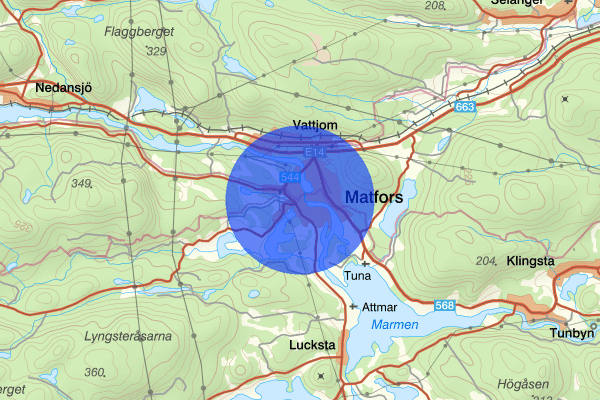 Matfors 24 juli 11:35, Trafikolycka, singel, Sundsvall