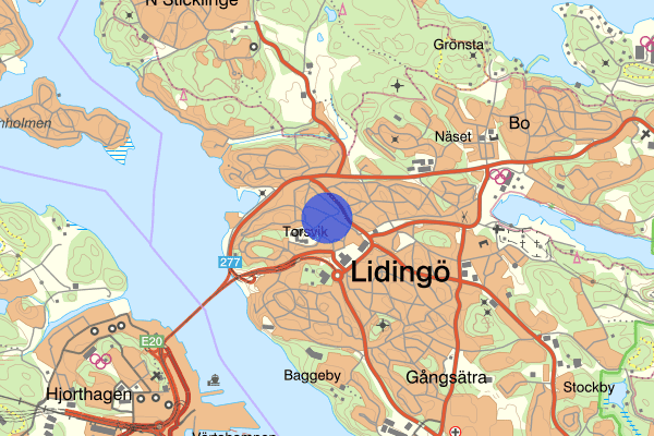 Friggavägen 25 juli 00:20, Fylleri/LOB, Lidingö