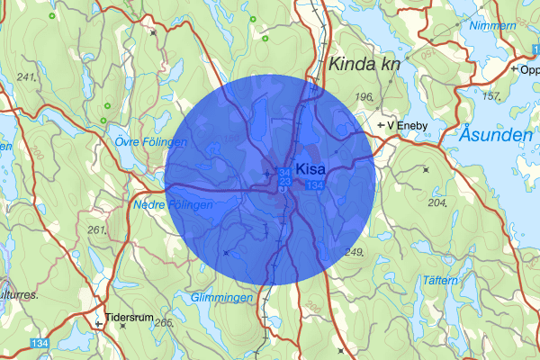 Kisa 26 juli 16:45, Trafikolycka, personskada, Kinda