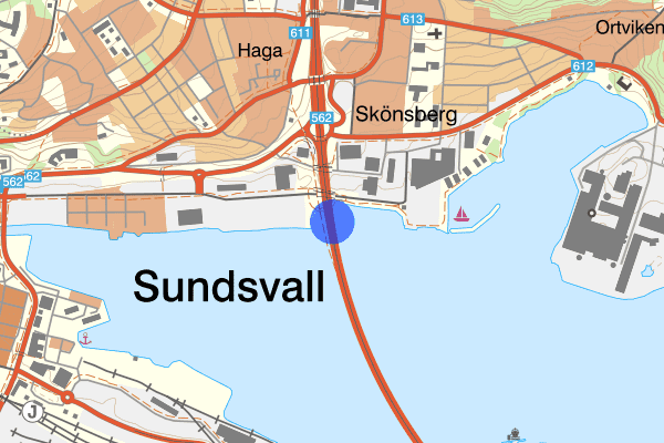 Sundsvallsbron 27 juli 09:30, Trafikhinder, Sundsvall