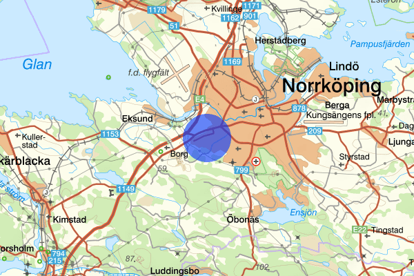 Klockaretorpet 28 juli 07:59, Sammanfattning natt, Östergötlands län