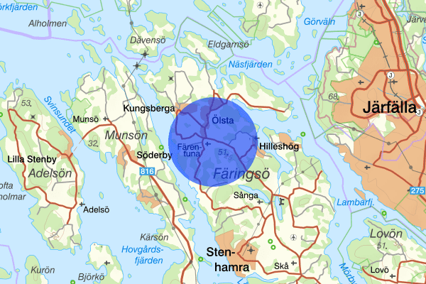 Färentuna 30 juli 14:02, Brand, Ekerö