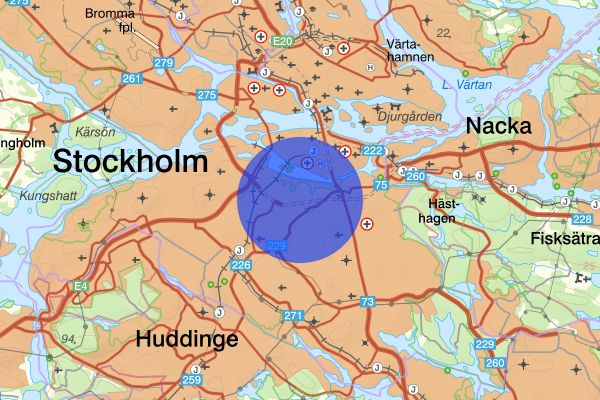 Årsta 30 juli 14:21, Trafikolycka, smitning från, Stockholm