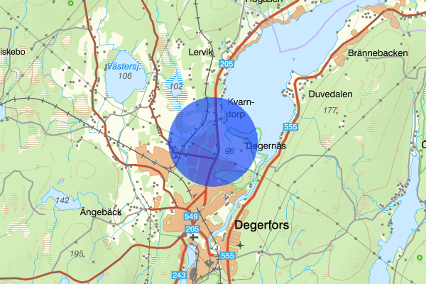 Östra Kvarnberget 31 juli 20:20, Inbrott, Degerfors