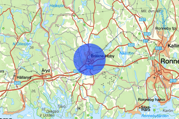 Bräkne-Hoby 02 augusti 08:35, Trafikolycka, Ronneby