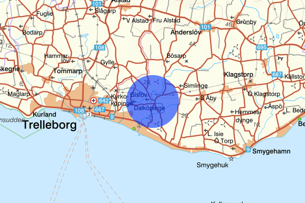 Gislöv 03 augusti 17:39, Rattfylleri, Trelleborg