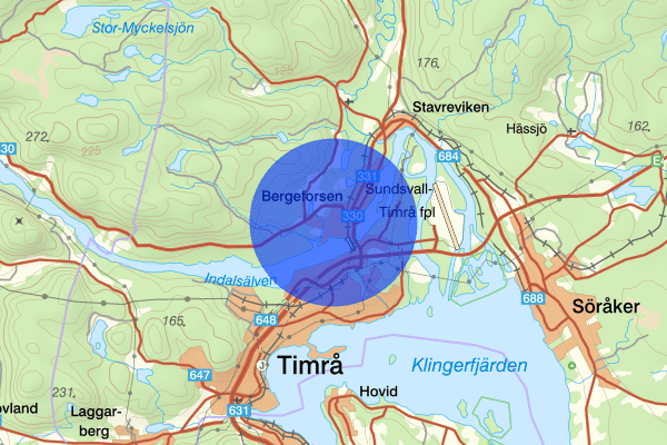 Bergeforsen 08 augusti 10:59, Brand, Timrå