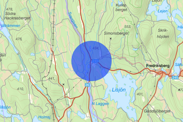 Tyfors 11 augusti 16:54, Trafikolycka, Ludvika