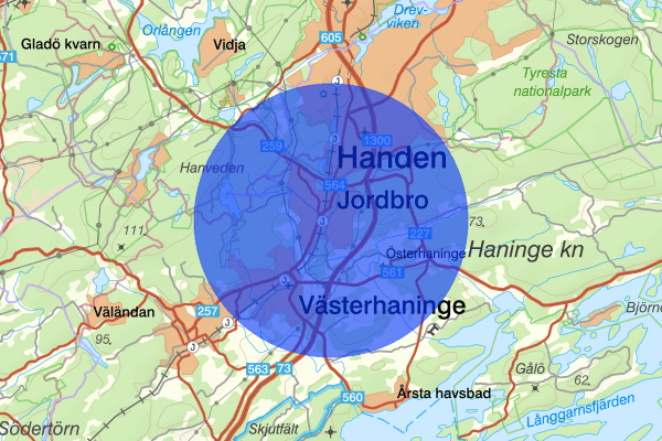 Jordbro 13 augusti 00:40, Misshandel, Haninge