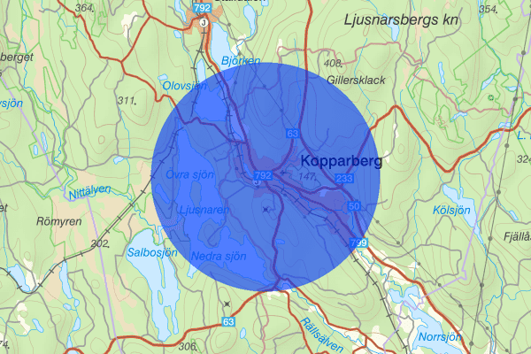 Kopparberg 14 augusti 21:32, Räddningsinsats, Ljusnarsberg