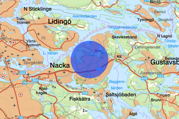 Orminge 15 augusti 00:14, Skadegörelse, Nacka