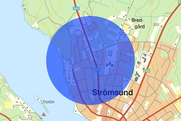 Alanäsvägen 16 augusti 08:24, Trafikolycka, singel, Strömsund