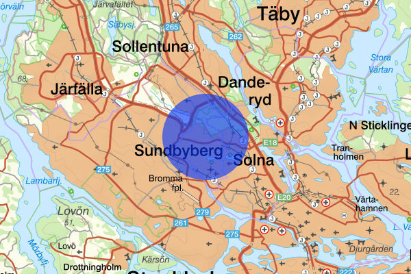 Lilla Ursvik 18 augusti 15:22, Trafikolycka, personskada, Sundbyberg