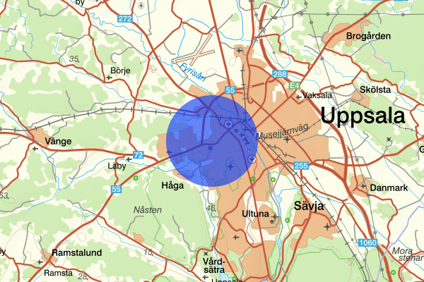 Rickomberga 21 augusti 12:39, Trafikolycka, personskada, Uppsala