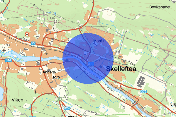 Hedensbyn 22 augusti 14:55, Trafikolycka, Skellefteå