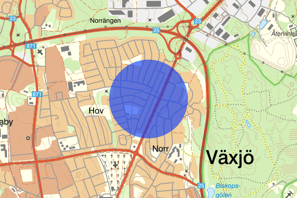 Lingonvägen 23 augusti 01:28, Stöld/inbrott, Växjö