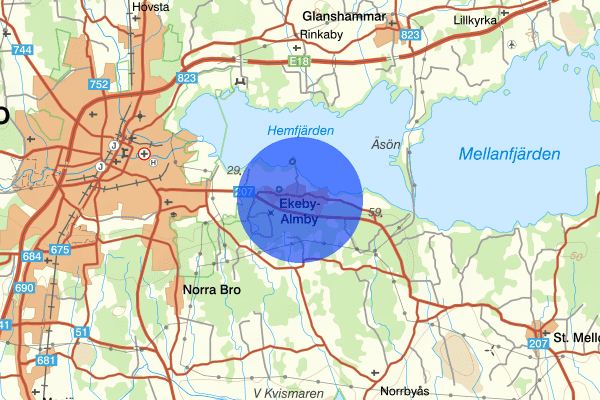 Ekeby-Almby 23 augusti 15:17, Trafikolycka, vilt, Örebro