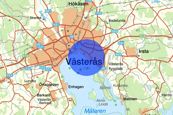 Öster Mälarstrand 23 augusti 22:17, Skottlossning, Västerås