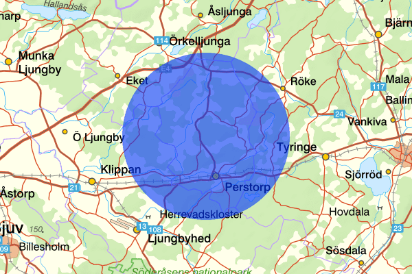  25 augusti 01:00, Skadegörelse, Perstorp