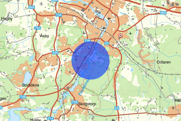 Vilsta 25 augusti 08:00, Sammanfattning natt, Södermanlands län