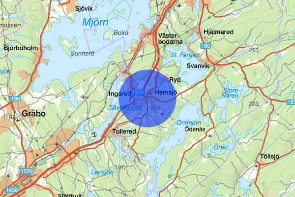 Hemsjö 28 augusti 13:37, Trafikolycka, personskada, Alingsås