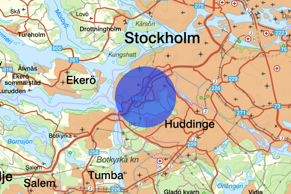 Kungens kurva 01 september 17:56, Sjukdom/olycksfall, Huddinge