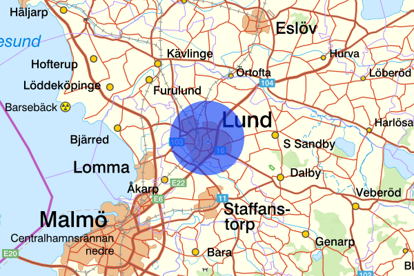 Lund 29 augusti 16:55, Våld/hot mot tjänsteman, Lund