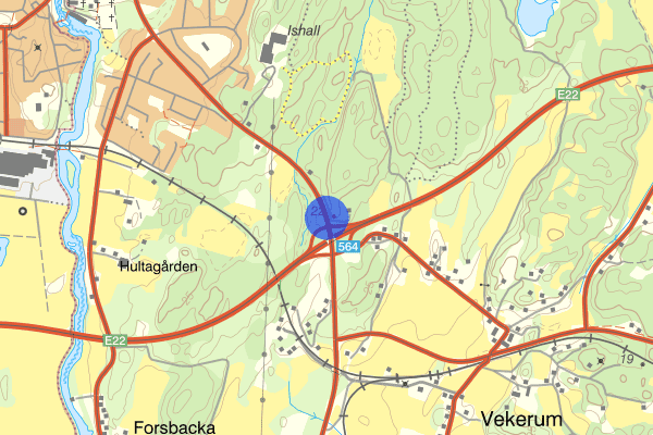 Viadukten E22 07 september 20:49, Trafikolycka, vilt, Karlshamn