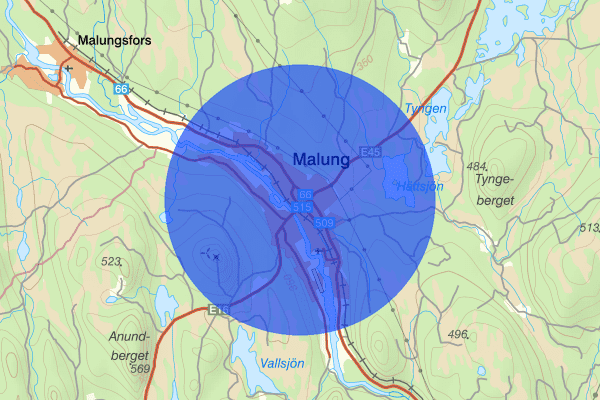 Malung 11 september 07:39, Skadegörelse, Malung-Sälen