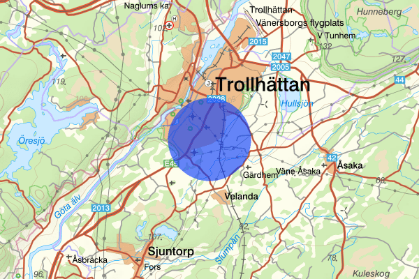 Lextorp 14 september 03:45, Detonation, Trollhättan