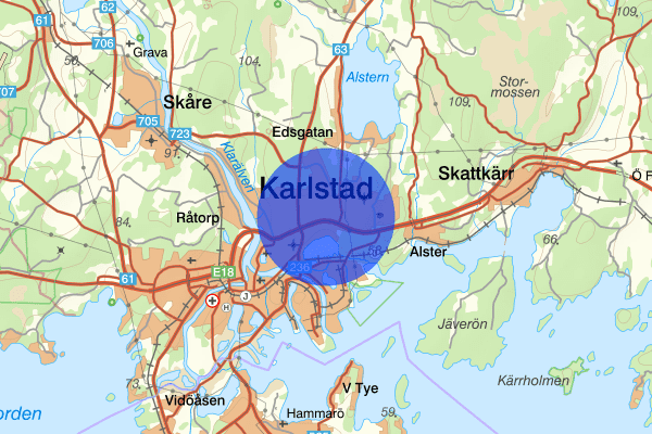 Norra Kroppkärr 15 september 13:41, Trafikolycka, Karlstad