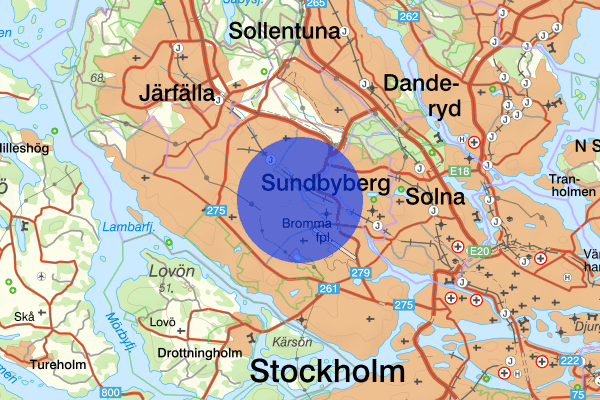 Sundby 19 september 10:40, Trafikolycka, personskada, Stockholm