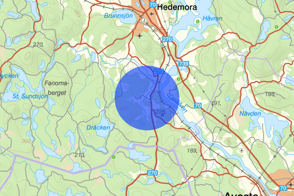 Klämshyttan 20 september 20:40, Trafikolycka, vilt, Hedemora