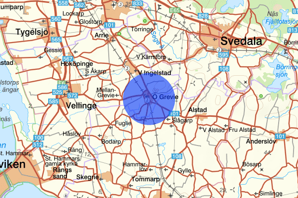 Östra Grevie 26 september 11:37, Trafikolycka, Vellinge