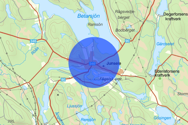 Junsele 28 september 15:17, Trafikolycka, vilt, Sollefteå