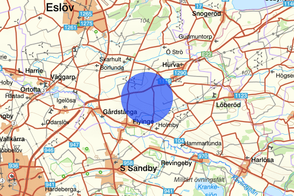 Roslöv 01 oktober 21:59, Trafikolycka, vilt, Eslöv